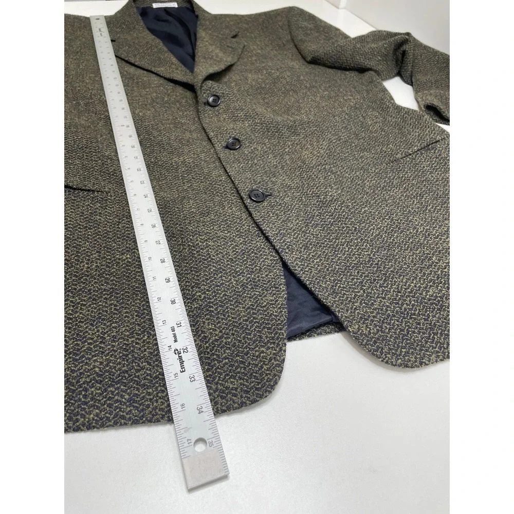 Andrew Fezza Herringbone Blazer‎ Wool Sport Coat Suit Jacket 48L Office Heritage